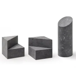 Kilos Black Cylinder Bookend by Elisa Ossino