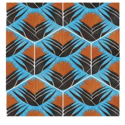 Kimeya Cardo Light Blue Set of 4 Tiles by Vincenzo Messina