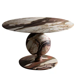 King Round Emotional Marble Dining Table