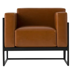 Kirk Cognac Leather Armchair