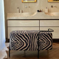 Kiros Peché Zebra-Striped Bench