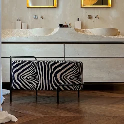 Kiros Peché Zebra-Striped Bench