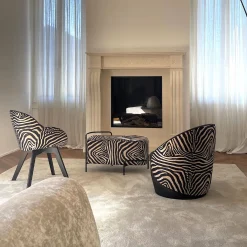 Kiros Peché Zebra-Striped Bench