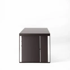 Kobe cocoa glossy lacquered finish ash wood 6-Drawer Desk