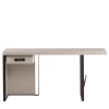 Kobe matte cream lacquered finish 1-Drawer Desk