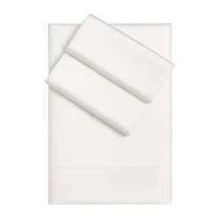 Komodo Bed Sheet Set in White Jacquard Sateen