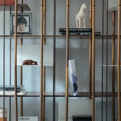 Kowloon Metal and Ebony Bookshelf