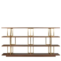 Kris Walnut and Brass Bookcase
