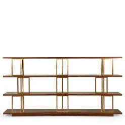Kris Walnut and Brass Bookcase