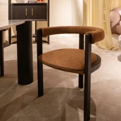 Kumiko Moka-Stained Ash Chair