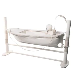 La Barchetta Boat-Shaped White Cradle/Writing Desk