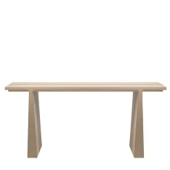 La Linea Beige Leather Console