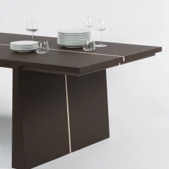 La Linea Brown Leather Desk/Dining Table