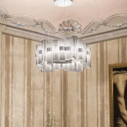 La Lollo Large Pewter/White Suspension by Lorenza Bozzoli