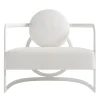 La Medusa Round White Soft Touch Metal Outdoor Armchair