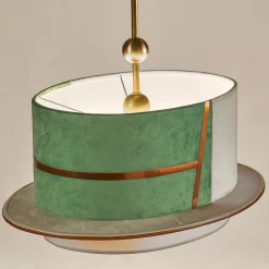 La Paglietta Green and Ivory Pendant Light