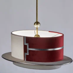 La Paglietta Magenta and Ivory Pendant Light