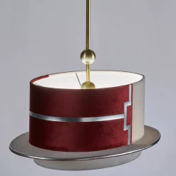 La Paglietta Magenta and Ivory Pendant Light