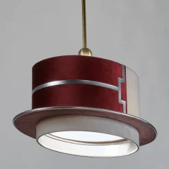 La Paglietta Magenta and Ivory Pendant Light