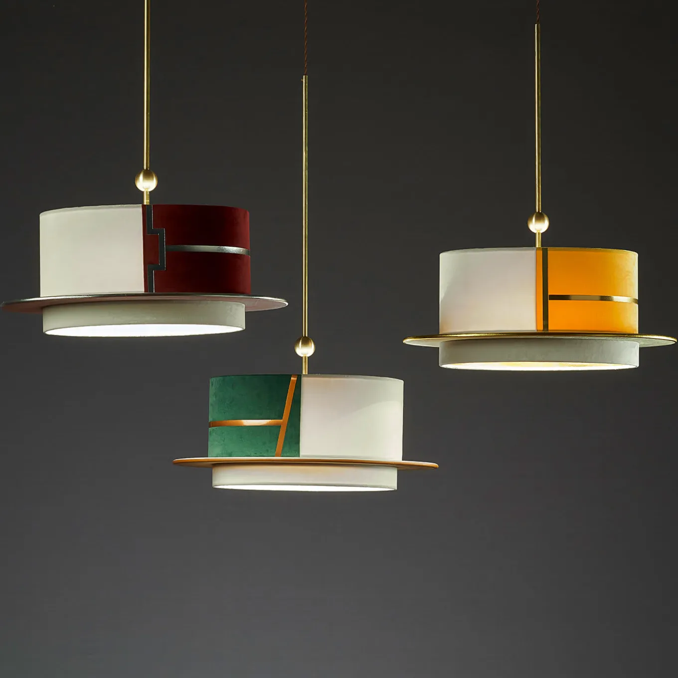 La Paglietta Yellow and Ivory Pendant Light