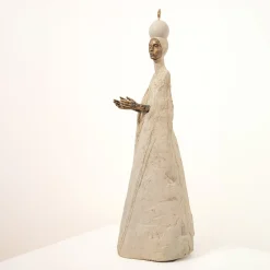 La Papessa A Tutto Tondo Beige And Bronze Sculpture