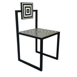 Labirinto Black & White Tiles Outdoor Chair