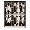 Labirinto Black & White Wool Rug by Gio Ponti