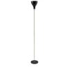 Lady V Black Low Floor Lamp in Brass