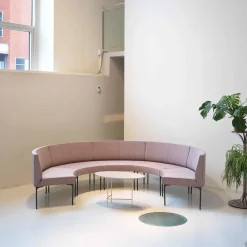 Laguna "F" Half Moon Pink Composition Sofa