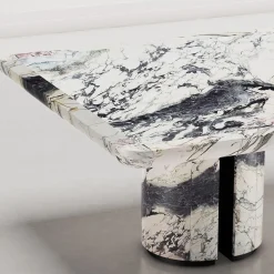 L'Alberto Matte Breccia Capraia Marble Dining Table