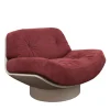 Lalea Red nabuk & white leather Lounge Chair by Artefatto Design Studio