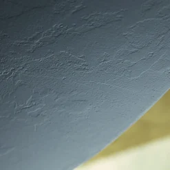 Lama Round Dining Table Decorated With Dark Brown Spatulated Resin