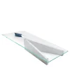 Lancio Cornhole Glass and Marble Table