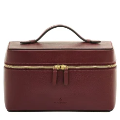 Large Amarena Leather Beauty Case