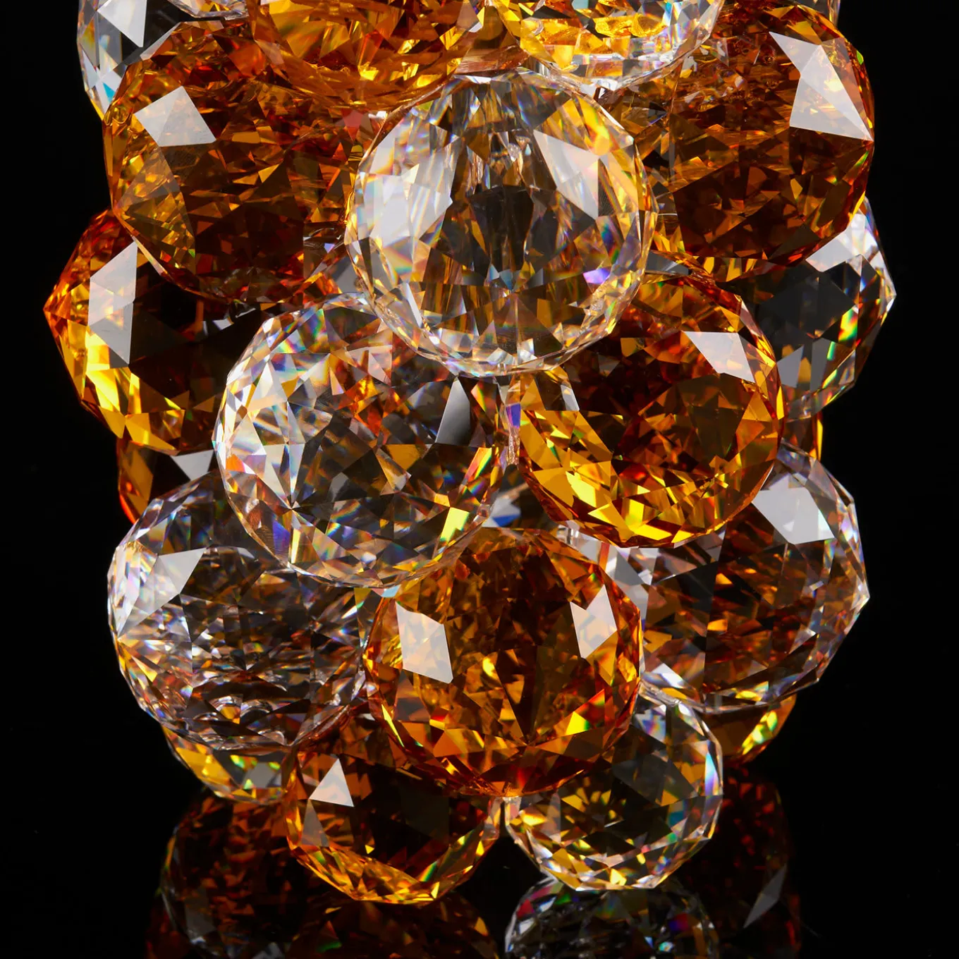 Large Amber Glass Pineapple