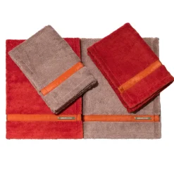 Large Bath Towel Set - Orange Beige