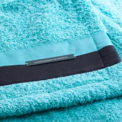 Large Bath Towel Set - Teal and Black