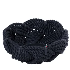 Large Black Round Rope Basket