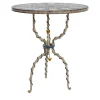 Large Canaletto Round Multicolor Floral Motif Bistro Table