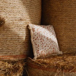 Large Caramel and Brown Fringed Cushion