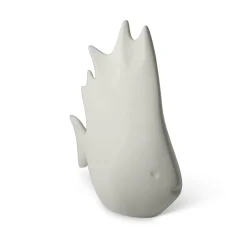 Large Ceramic Tropical Fish in Gray