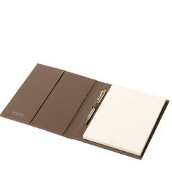 Large Handwoven Smoke Leather Notepad Holder