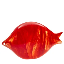 Large Red Murano Glass Stylized Fish