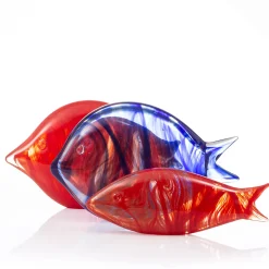 Large Red Murano Glass Stylized Fish