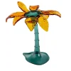 Las Palmas Green and Orange Blown Glass Dessert Stand