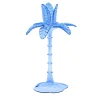 Las Palmas Large Blue Blown Glass Candle Holder