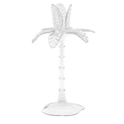 Las Palmas Large Transparent Blown Glass Candle Holder