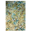 Las Palmas Linen Tablecloth With Turquoise And Yellow Palm Leaves