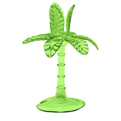 Las Palmas Medium Green Blown Glass Candle Holder