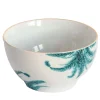 Las Palmas Porcelain Bowl With Blue Palm #5